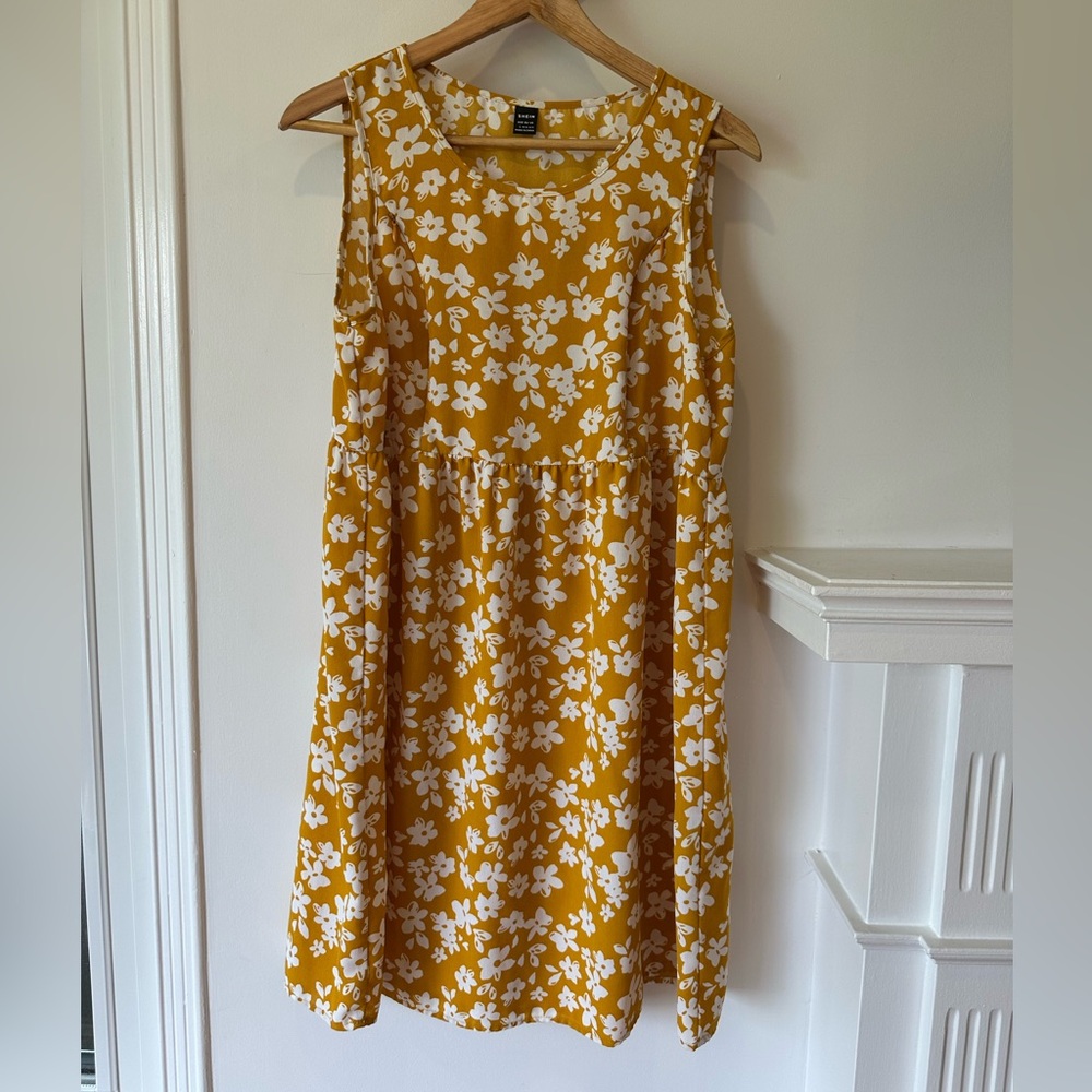 Floral Yellow Nursing/Maternity Dress